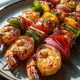 Charcoal grilled shrimps